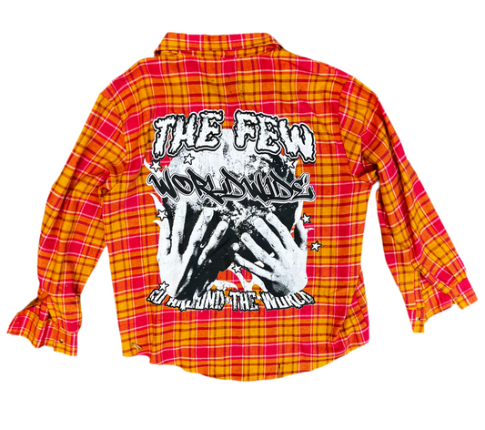 Unisex The Few Worldwide orange flannel w/ glow in the dark chest logo Limited edition