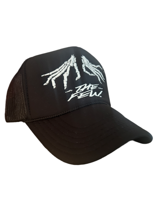 The Few skeleton hand logo Trucker Hat Glows in the dark